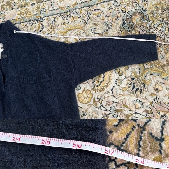 Cordera alpaca wool oversized Navy Blue Women's Cardigan